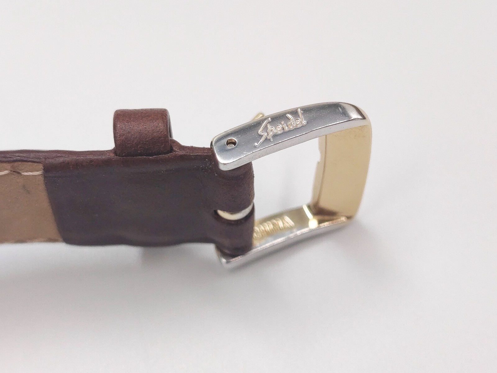 Kenneth Cole KC1011 Tonneau / Barrel Shape Case Brown Leather Strap Watch
