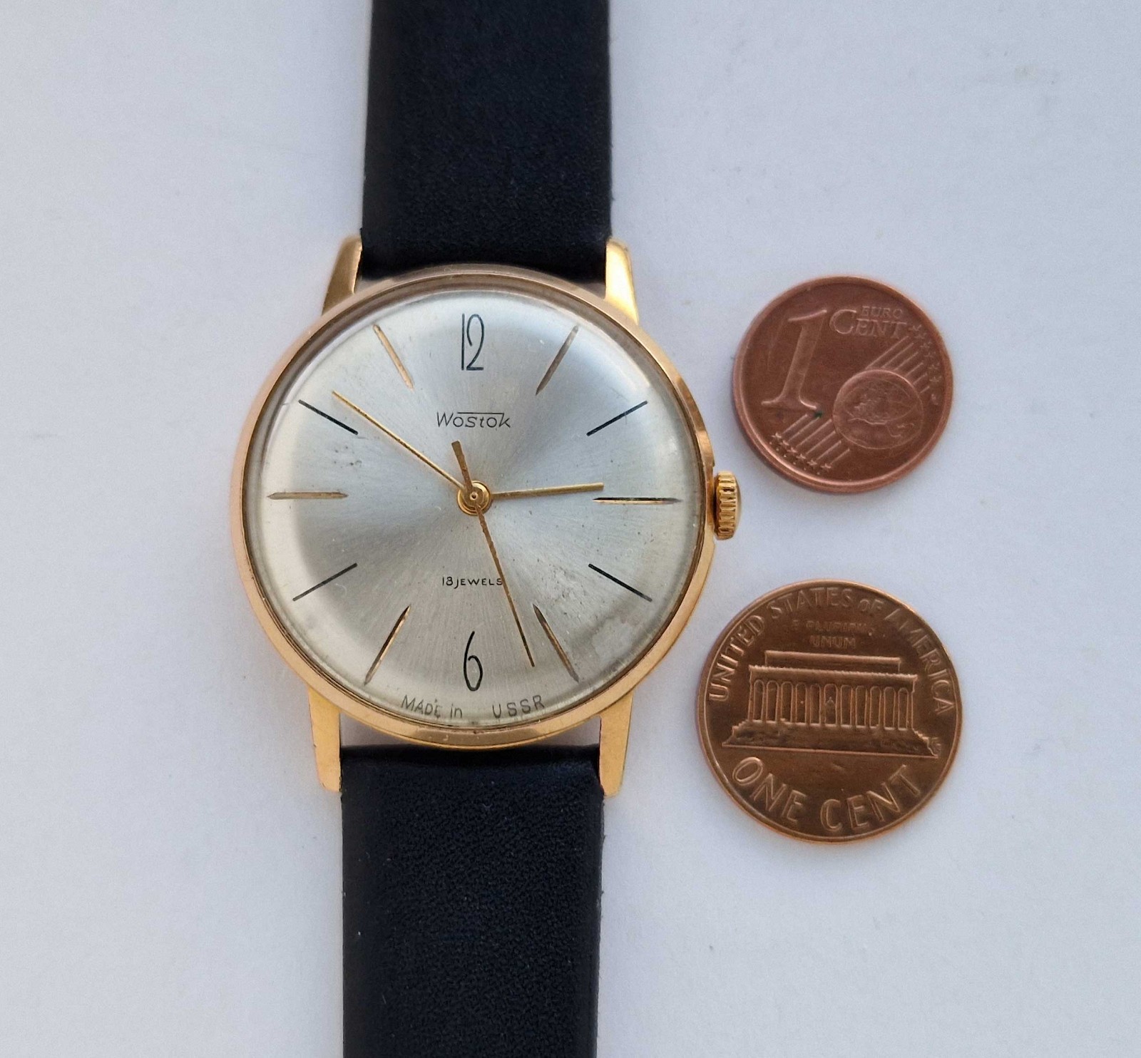RARE Vintage Soviet mechanical watch Vostok MIR 2209. Gold-Plated 18 Jewels USSR