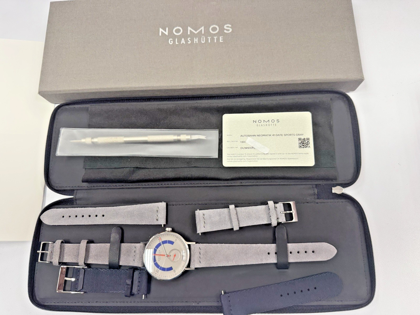 Nomos Autobahn Silver Dial Stainless Steel 41mm Automatic Movement Men’s Watch