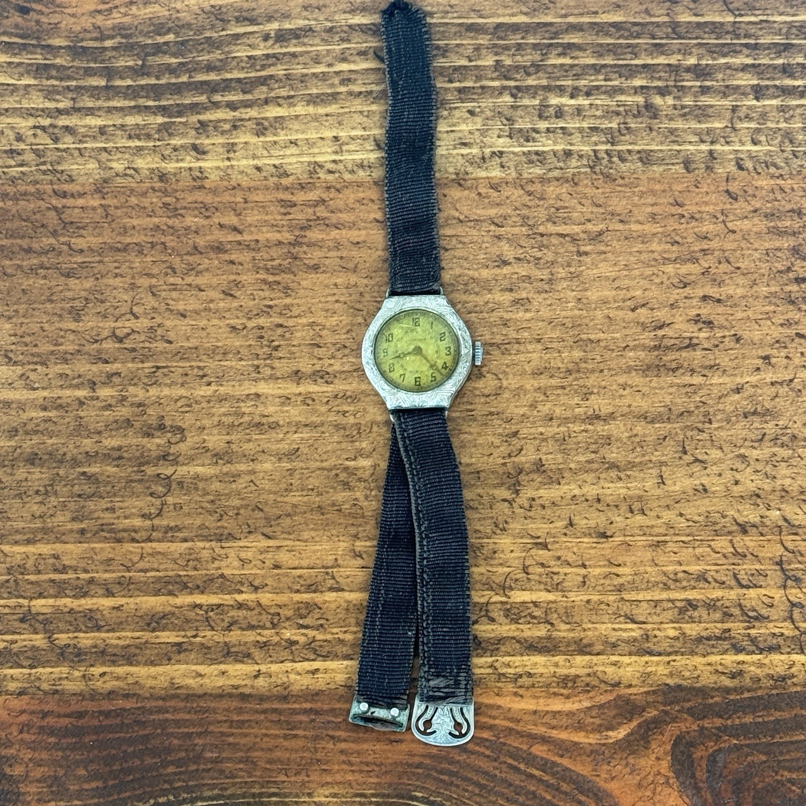 VINTAGE Wristwatch LOCUST 14K Rolled Gold PLATED 6 Jewels Swiss Watch