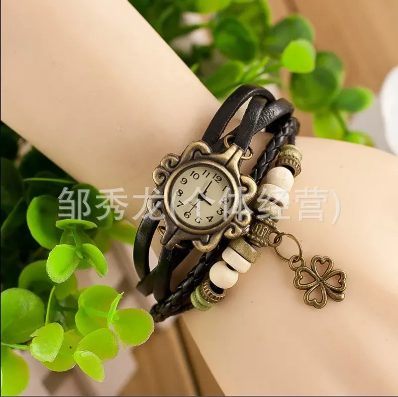 Jewelry Fashion Women’s Watch Wholesale Vintage Leather Bracelet Bracelet Watch