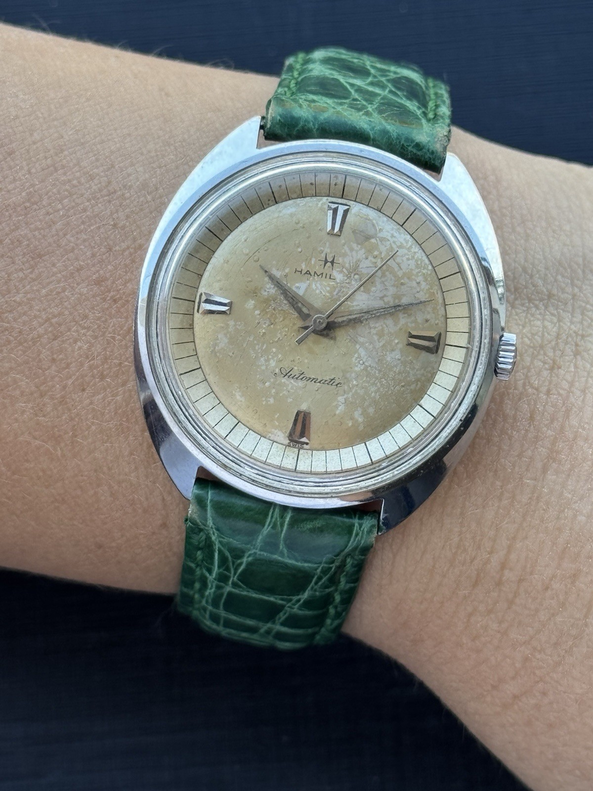 Vintage Hamilton 4000-3 Automatic Eta 2451 Mens 35.5mm Swiss Made Years 1960
