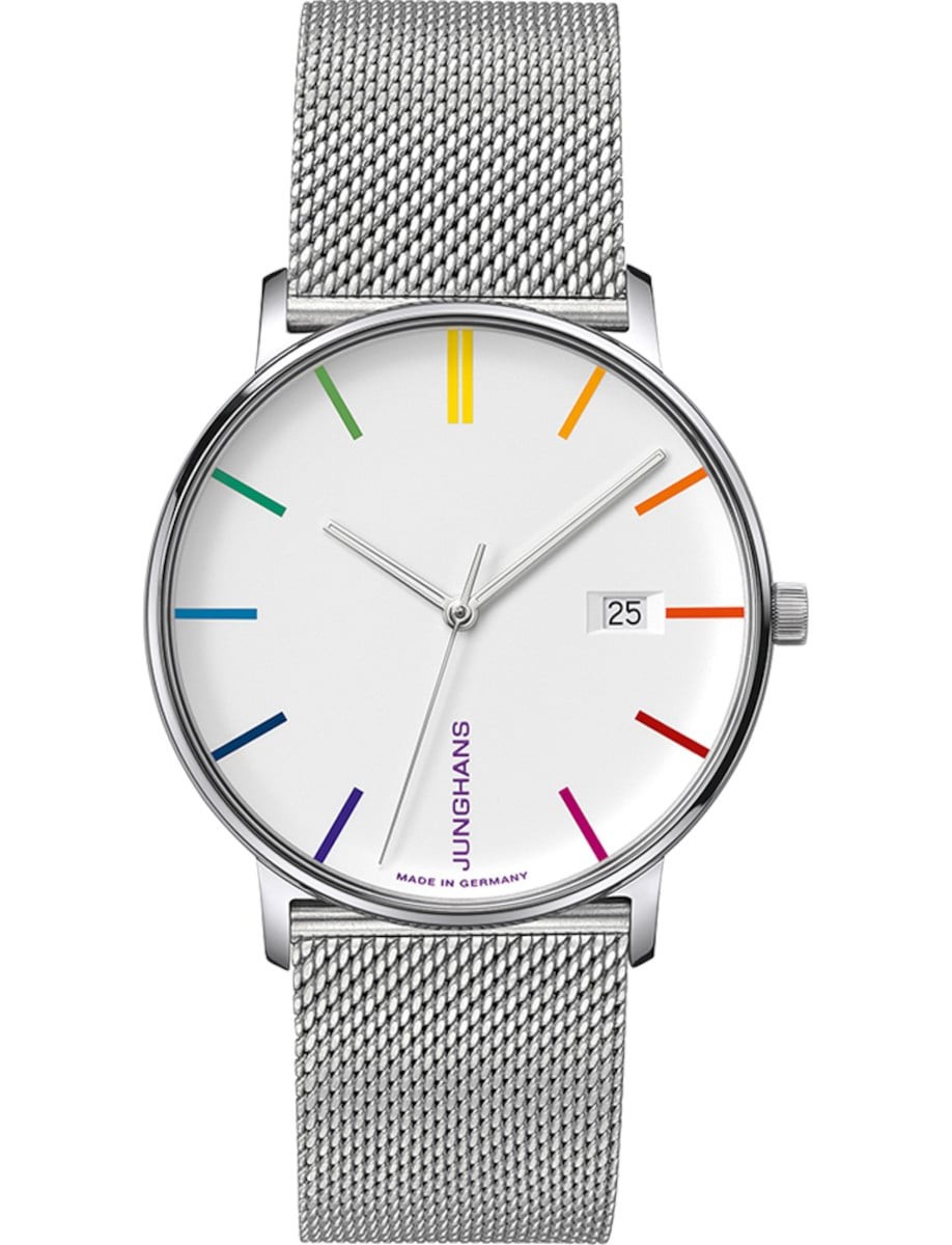Junghans Form Quartz Bauhaus Edition 39.3mm White Dial Watch 41/4580.44