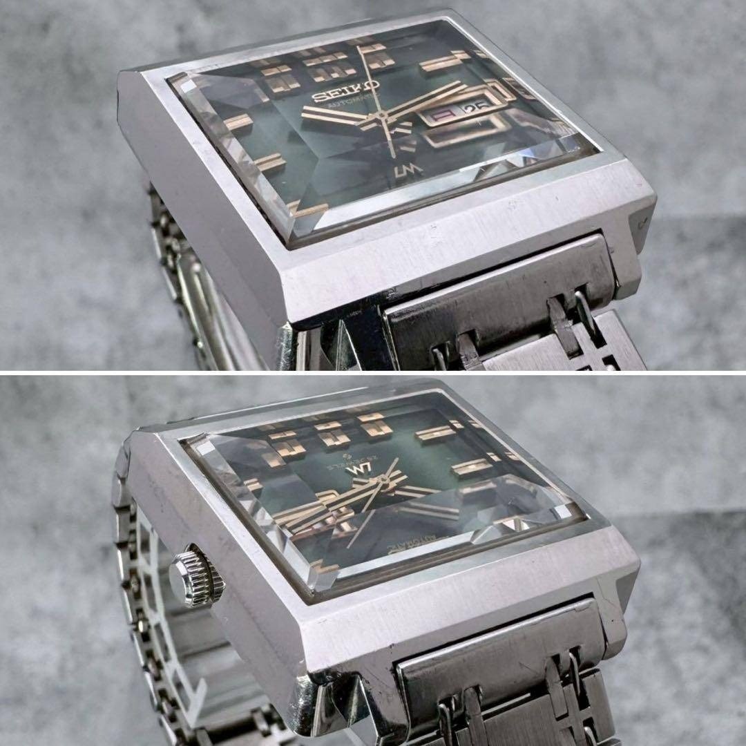 Seiko Lord Matic LM 5606-5080 Automatic Mens Watch Green Day-Date 1972 Japan