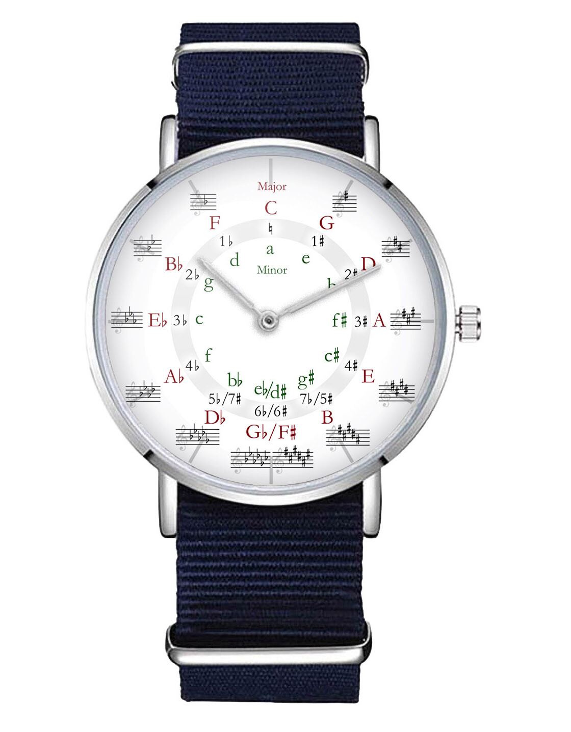 Circle of Fourths Nylon Watch | Major Minor Keys | Circle of Fifths | Musician