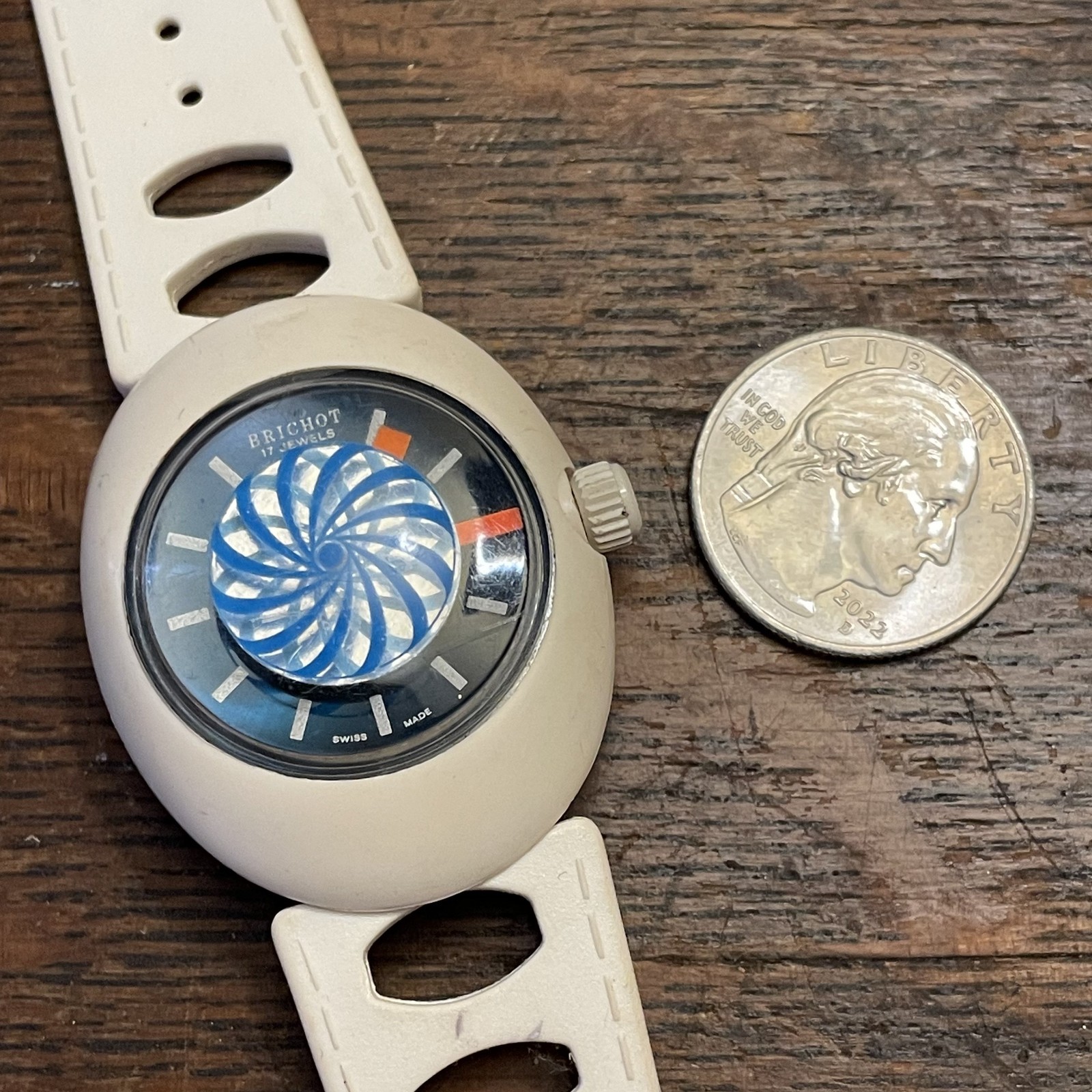 1960s Brichot Cycolac Kaleidoscope Vintage Watch Swiss Manual Winding Space Age