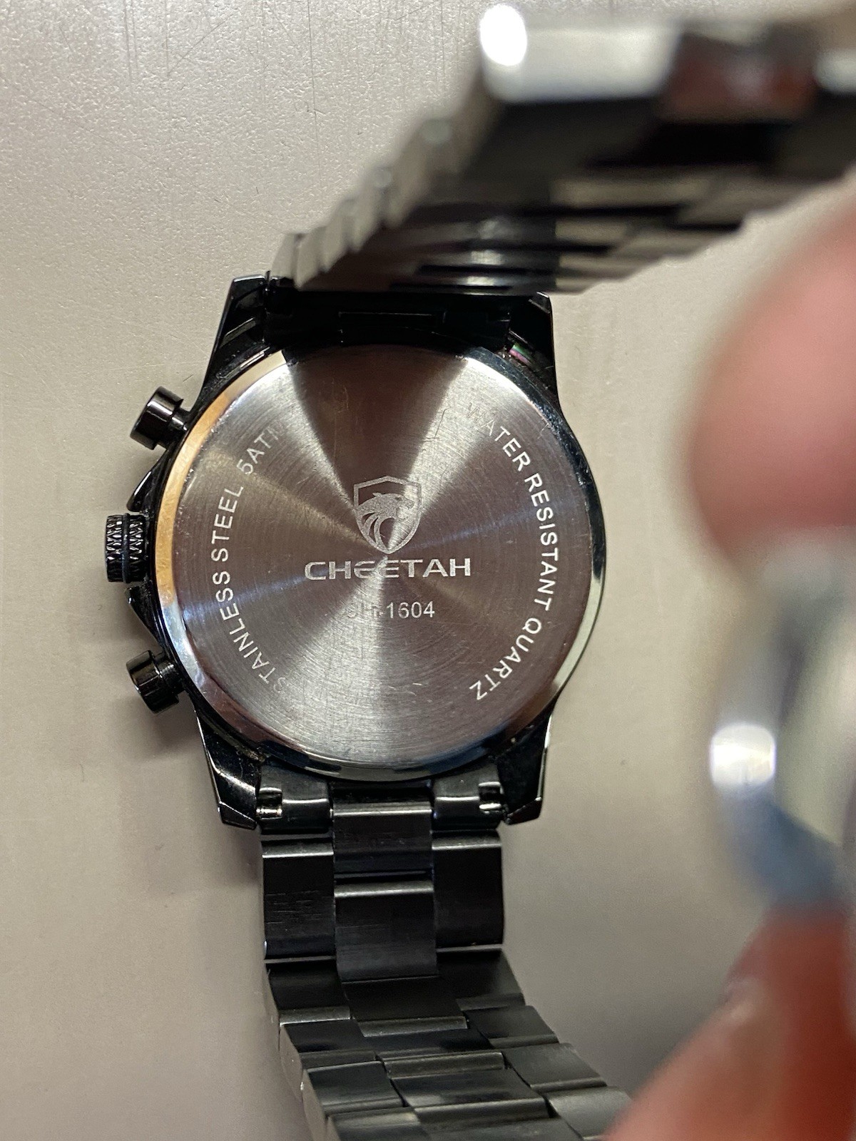 Cheetah Chronograph Black Stainless Steel Quartz Watch