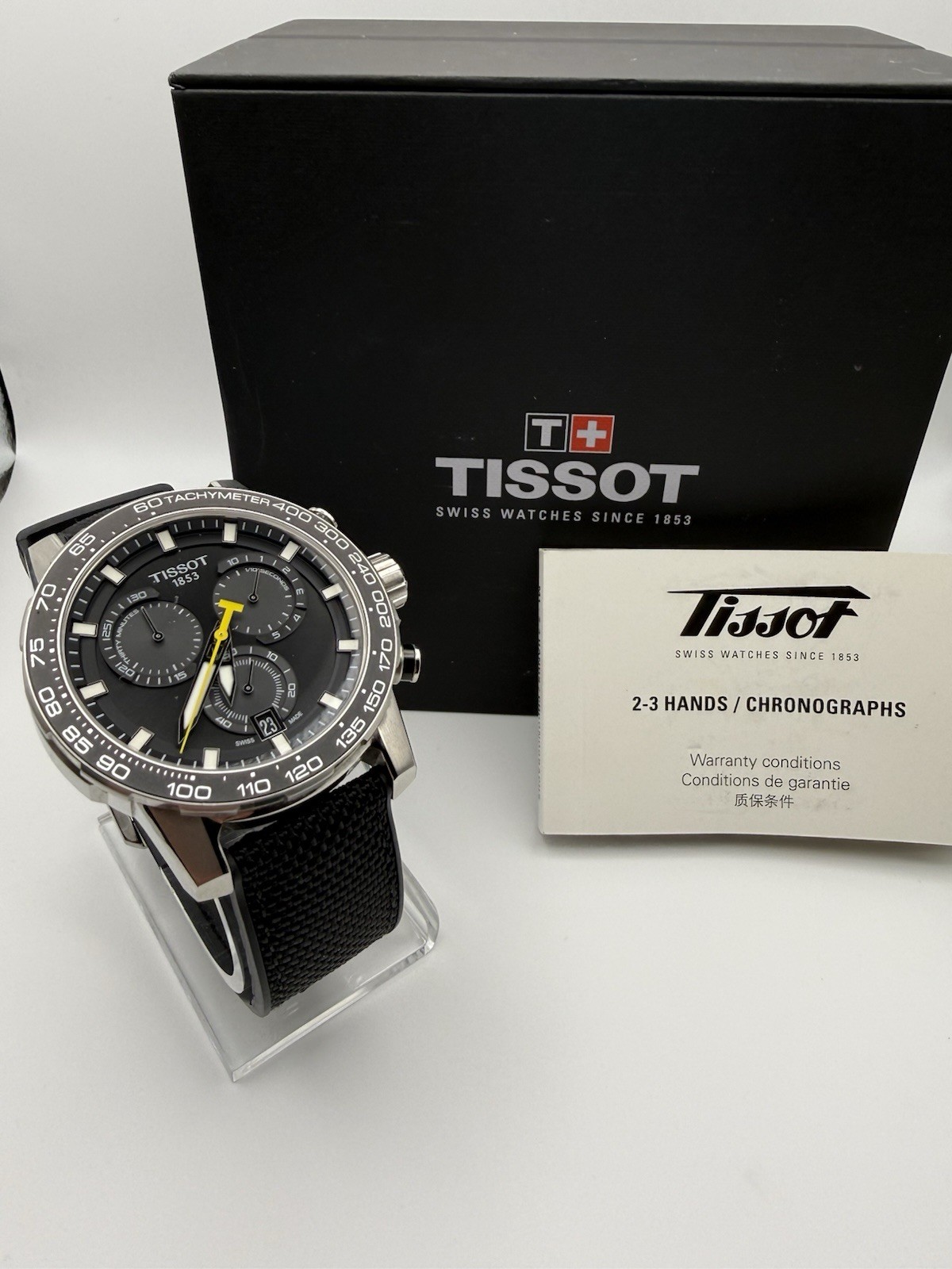 Tissot Supersport Chrono 45.5mm Black Dial Swiss Quartz Chronograph Mens Watch