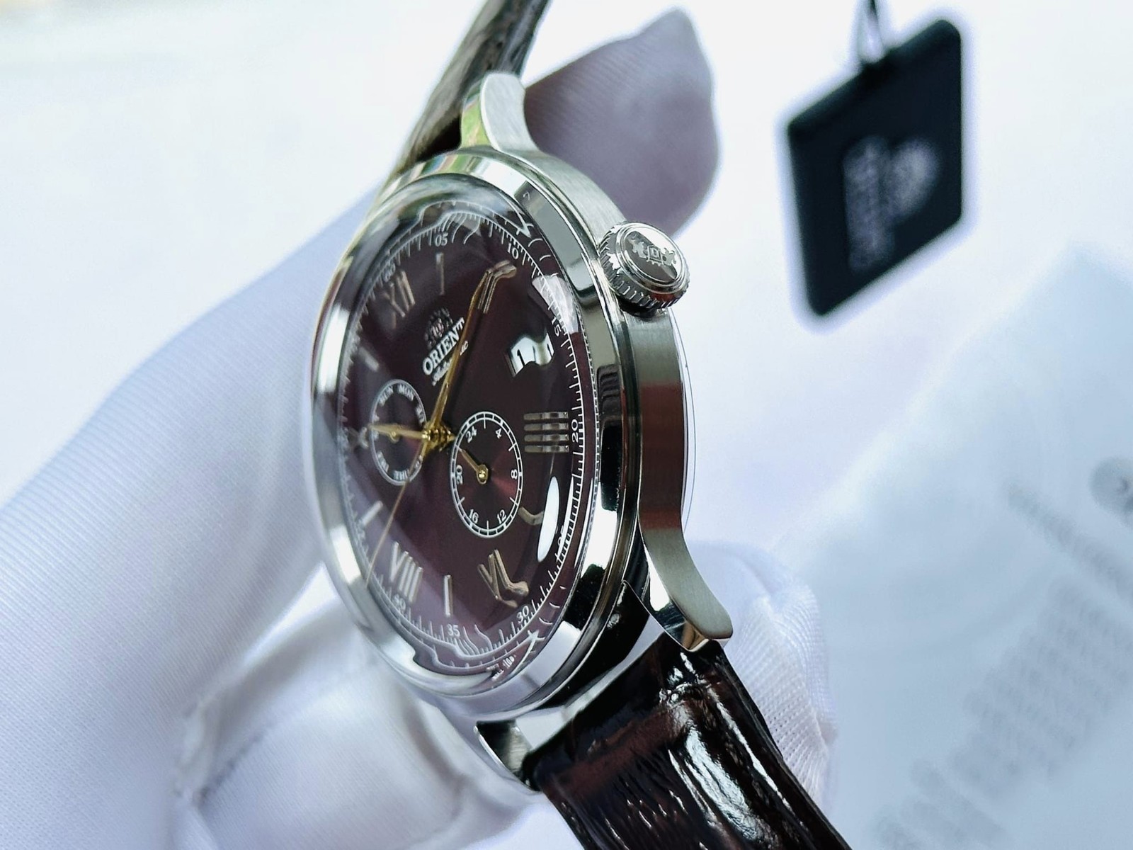 Orient Bambino Version 8 RA-AK0705R Bordeaux Dial 40.5mm New Full Set Mens Watch