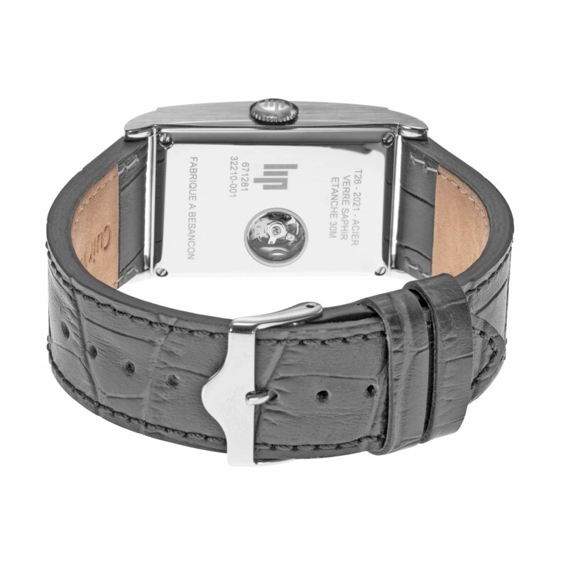Lip Churchill T26 671285 Men Gray Leather Strap Dial Automatic Watch 26*46mm
