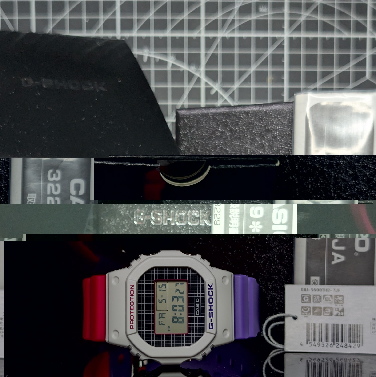 Casio G-Shock THROWBACK DW-5600 White Purple Pink Digital Classic DW-5600THB-7
