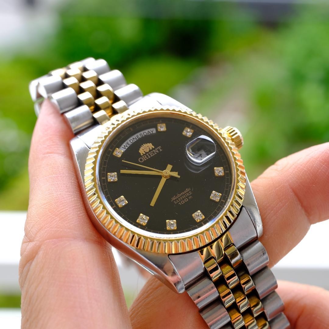 ORIENT Day Date SEV0J002BY Automatic Wristwatch Made in Japan 077093