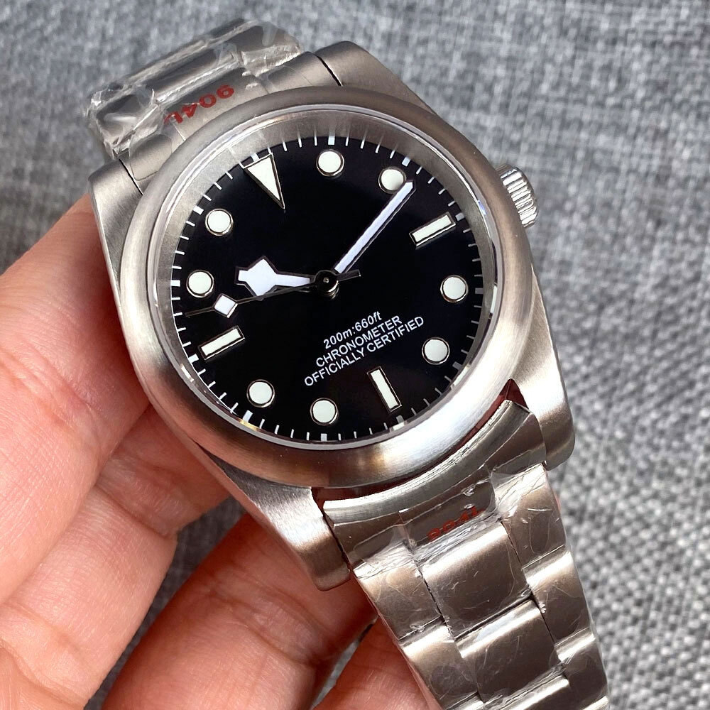 BLIGER 36mm/39mm NH35 PT5000 Satin-Finished Bezel Automatic Watch Sapphire Glass