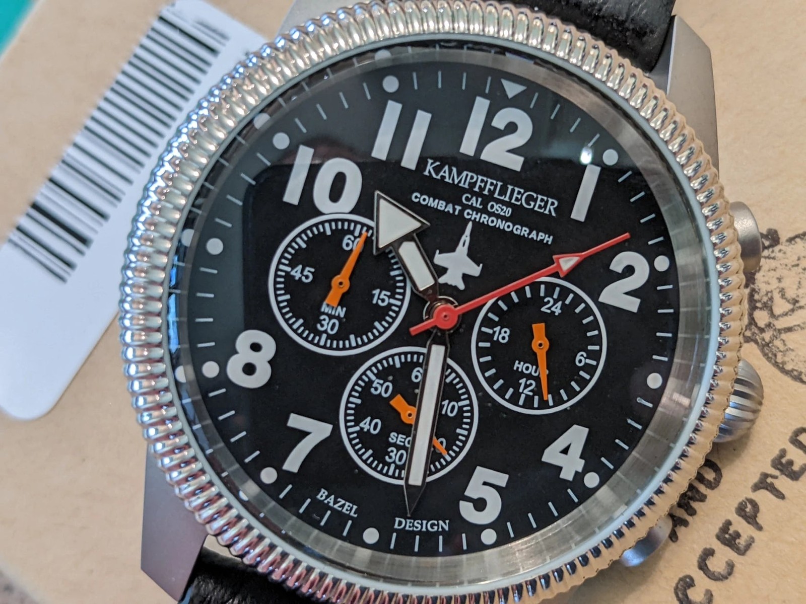 German Air Force Watch Luftwaffe Kampfflieger Combat Pilot Chronograph – 24 hour