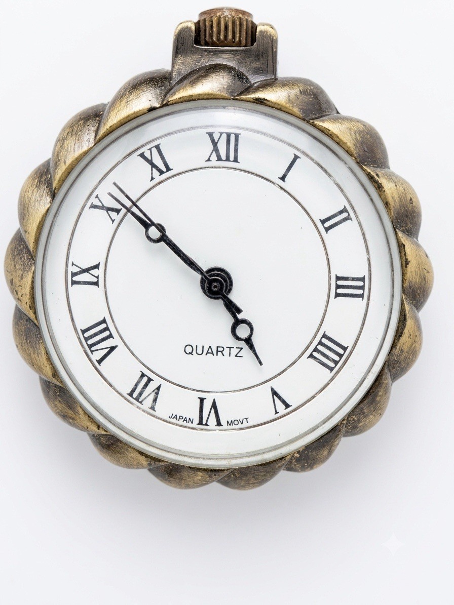Vintage Style Miniature Brass Pocket Watch / Pendant Timepiece