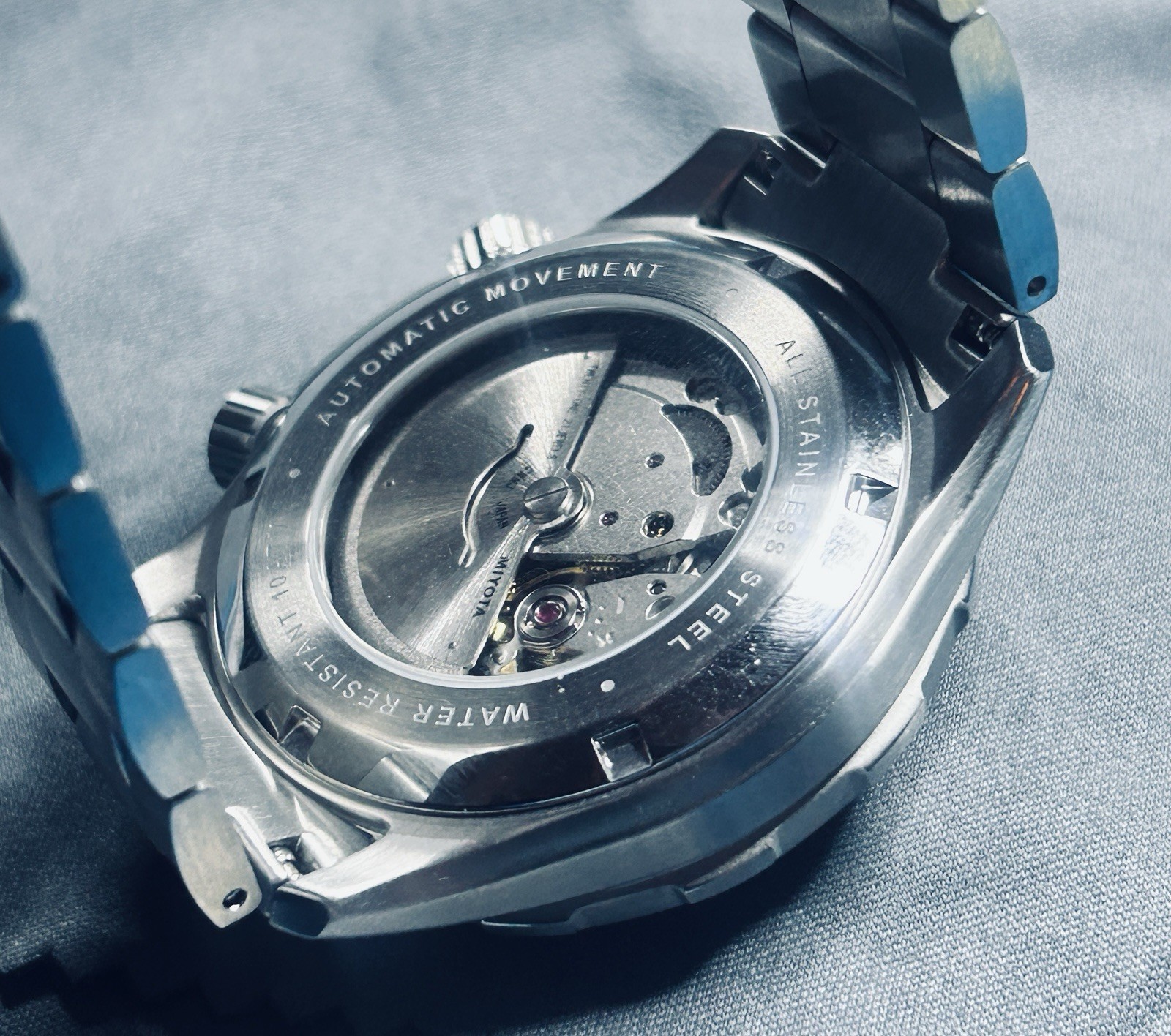 WM Automatic Mechanical Watch Miyota 8215 Sapphire Crystal 100M Waterproof Men