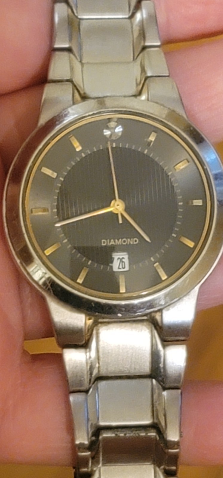 Vintage Allude Men’s Quartz Timepiece With Diamond Accent. Works Great!