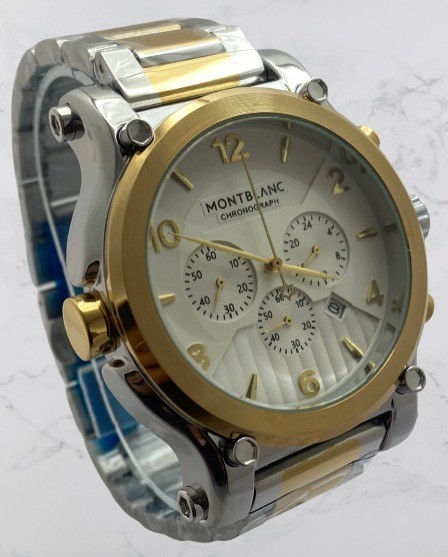 Refurbished Luxury Look Two-Tone Montblanc “Chronograph-Date” Quartz Men’s Watch