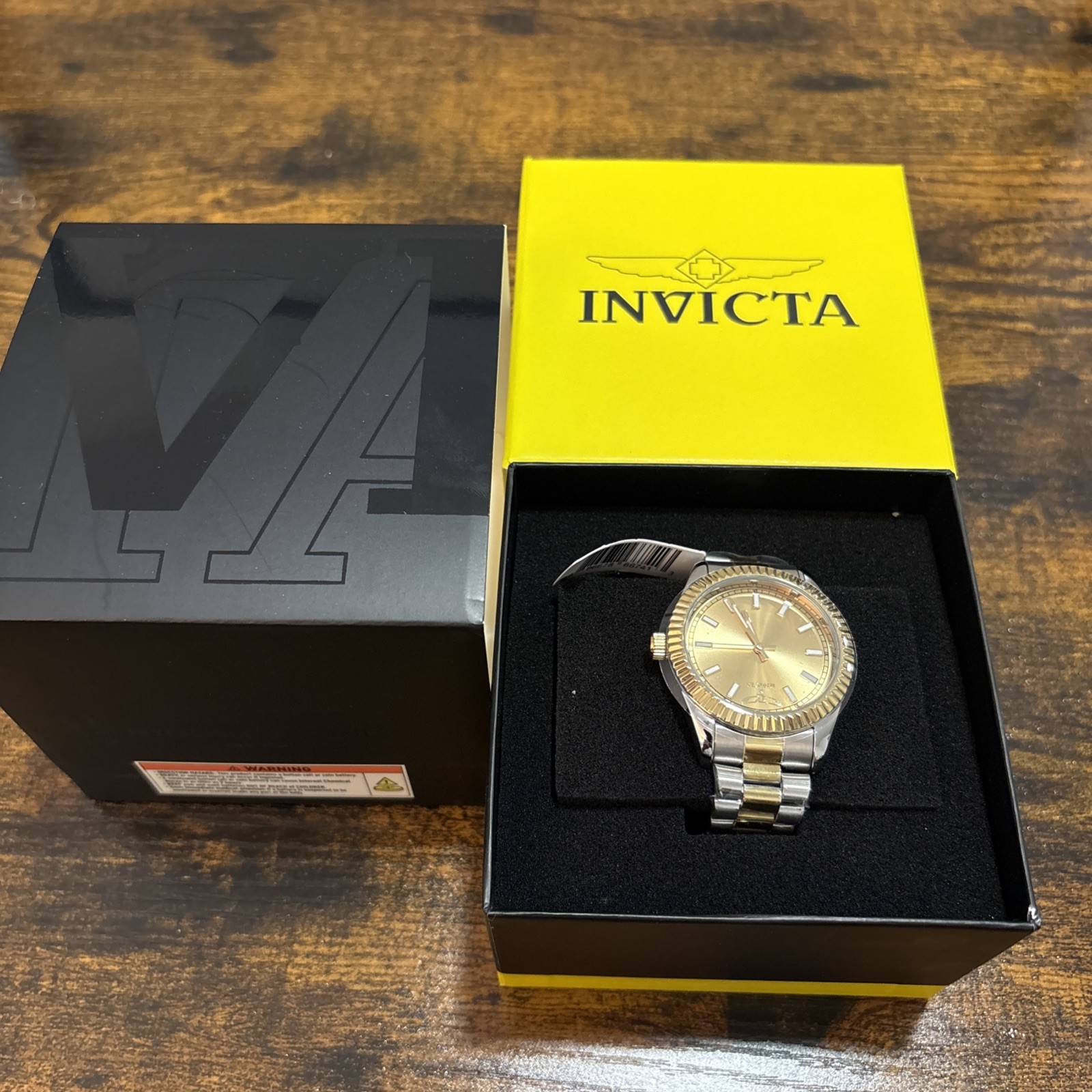 Invicta Men’s Watch Specialty I by Invicta Gold Tone Dial Two Tone Case 69009