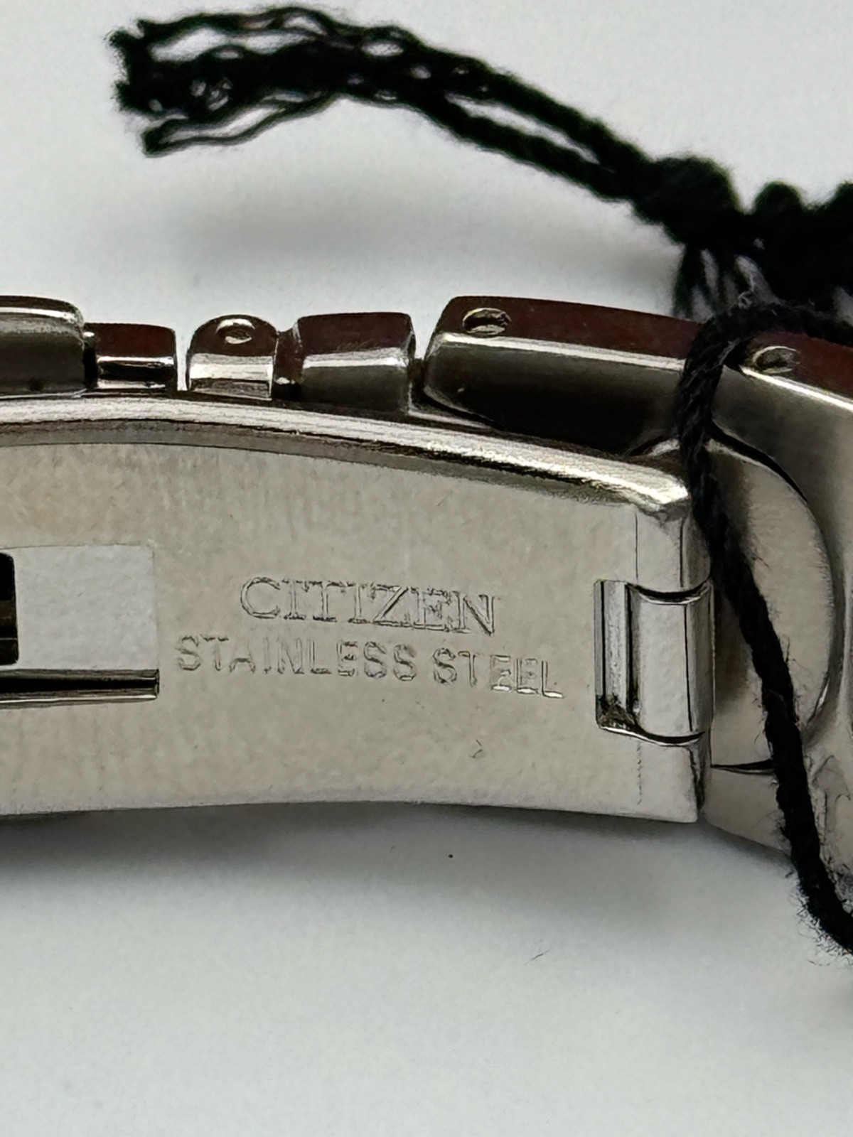 Vintage CITIZEN MENS steel square white dial wr100m NEW OLD STOCK,