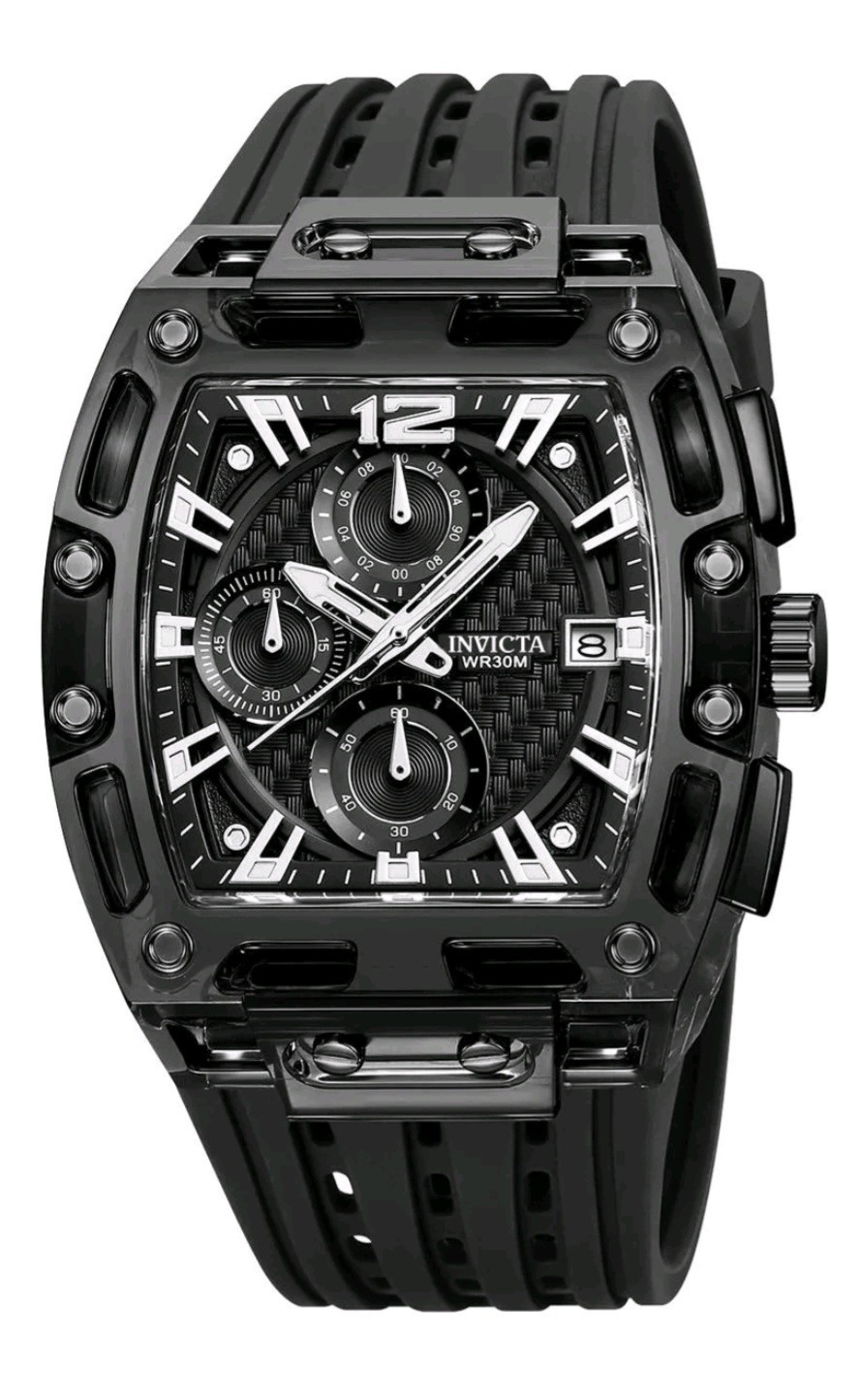 Invicta S1 Rally Men’s 42mm Black carbon Chronograph Watch Model 70146 – NEW