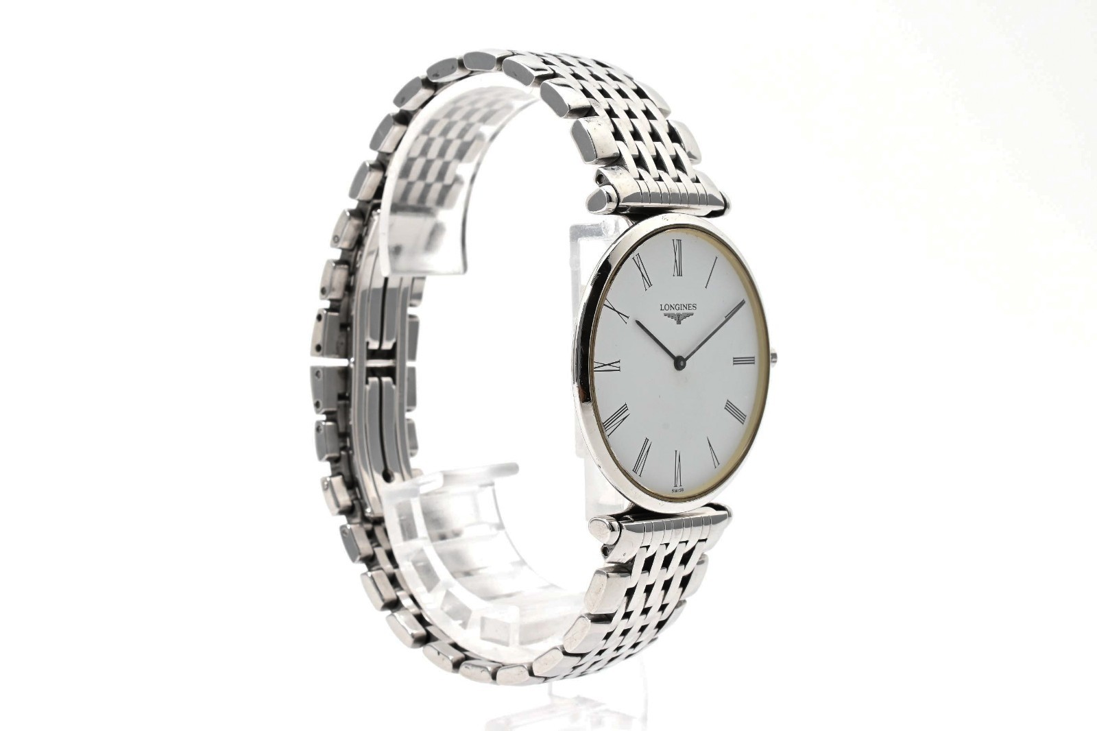 Longines Grande Classic L4.709.4 Vintage Quartz Men’s Watch 33mm White Roman