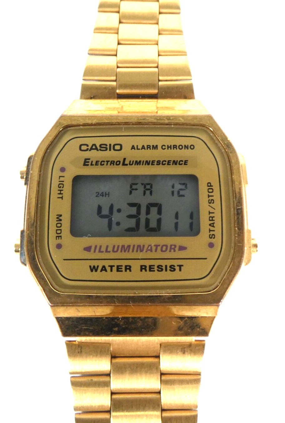 Casio A168WG-9EF Watch Gold Digital Retro Classic Illuminator