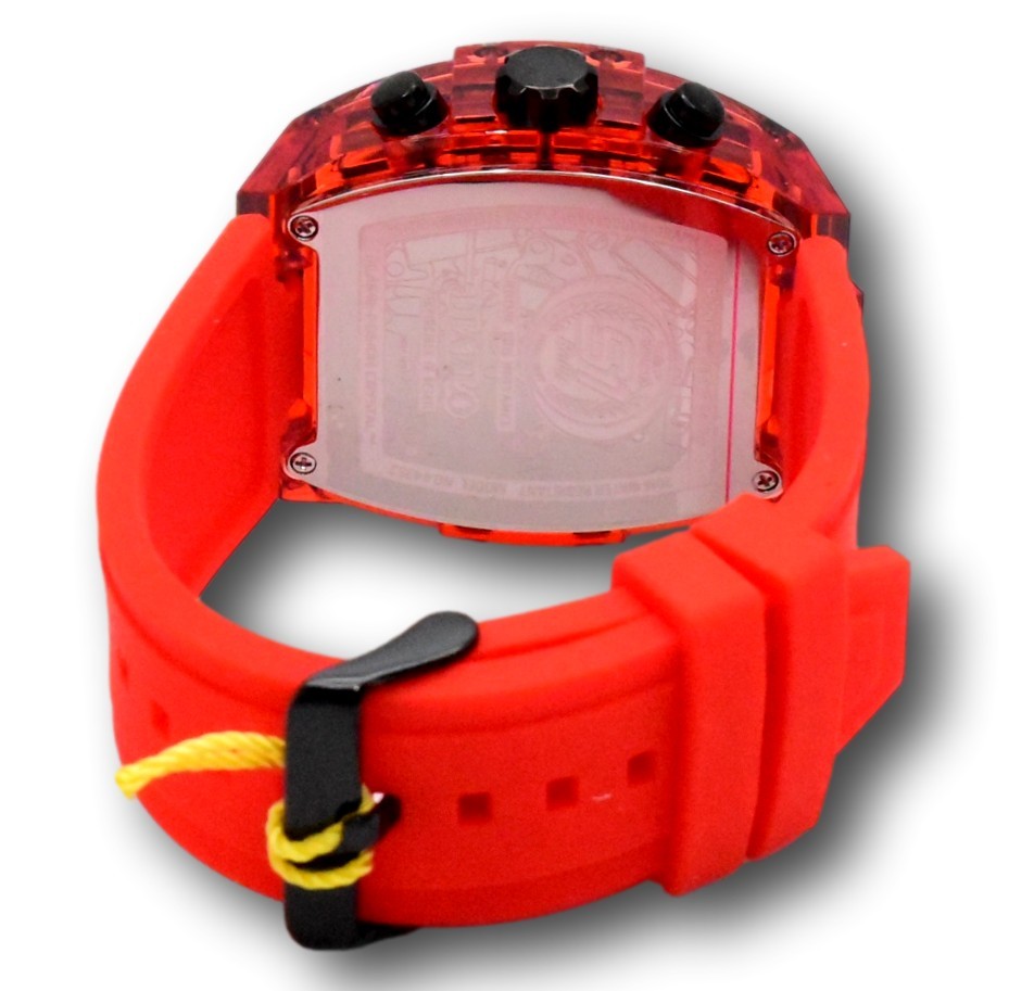 Invicta S1 Rally Diablo Men’s 48mm Clear Red Anatomic Dial Chrono Watch 44352