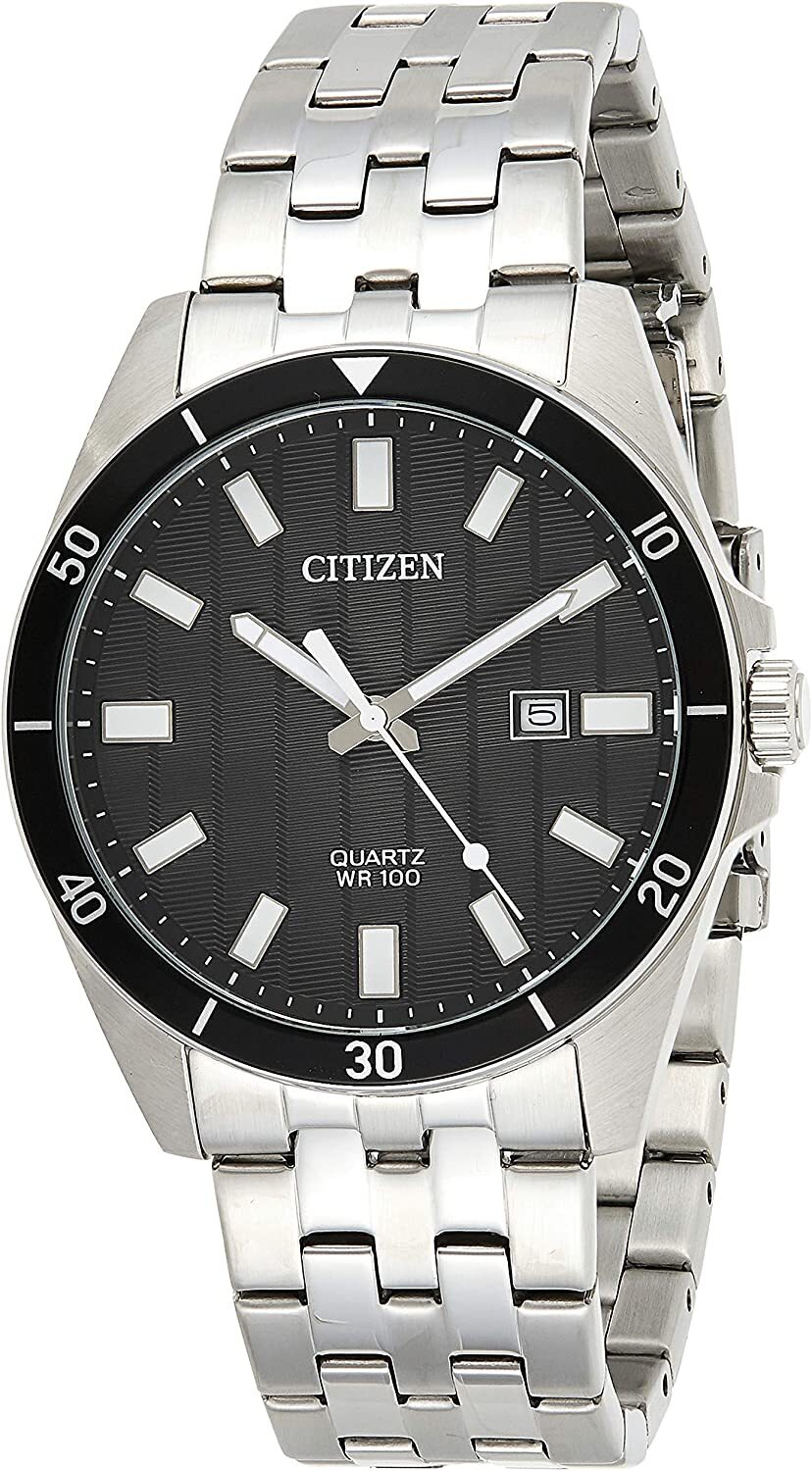 Citizen Men’s Quartz Stainless Steel Black Dial Watch – BI5050-54E NEW
