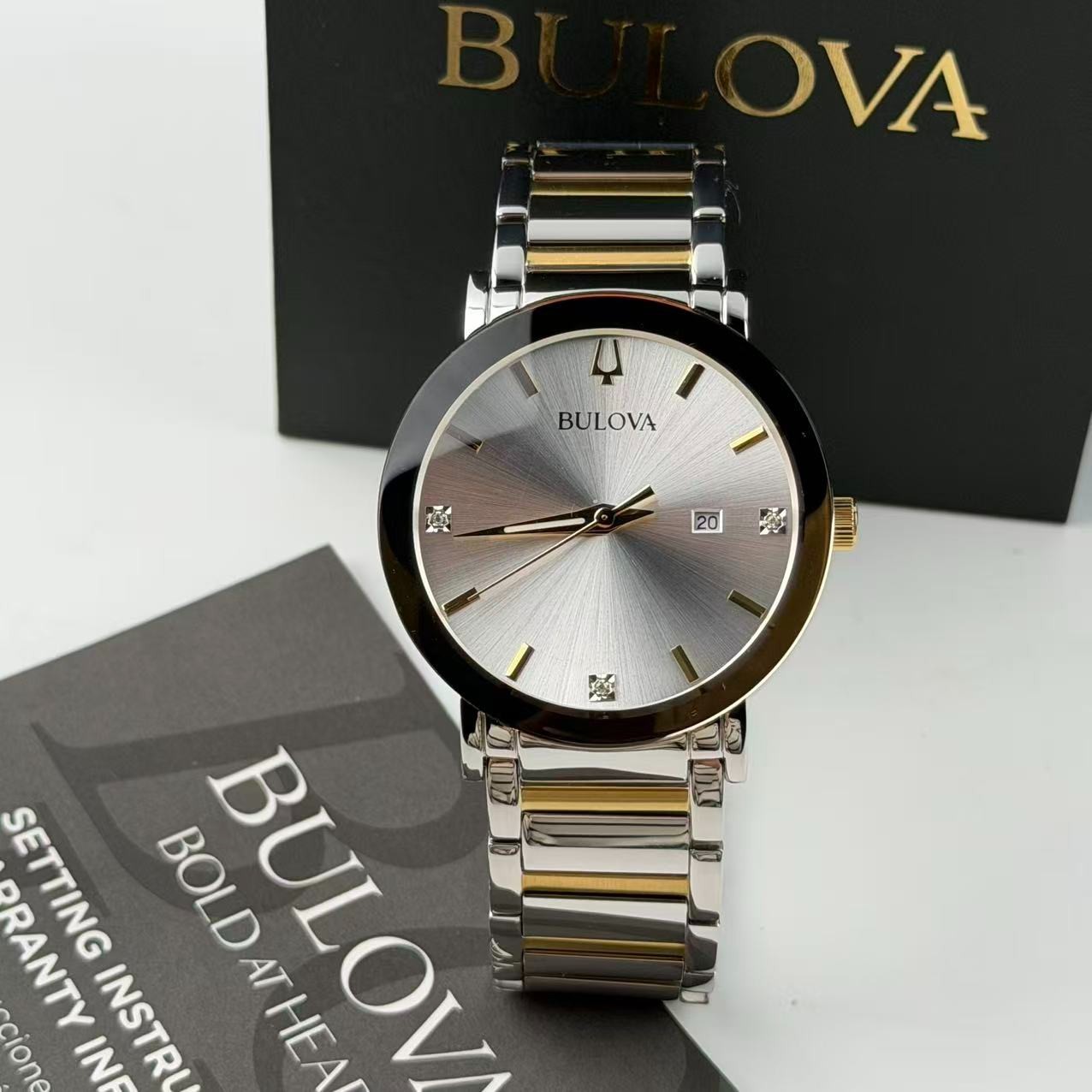Bulova Futuro Modern 98D151 Silver Dial Stainless Steel Men’s Quartz Watch 42 mm