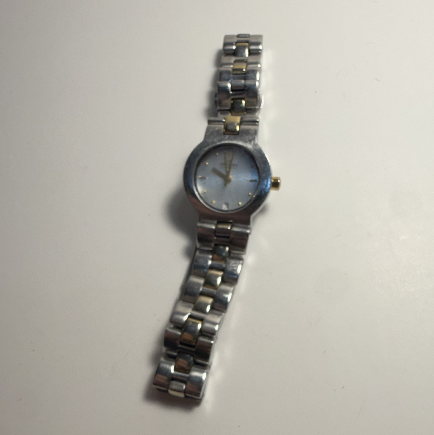 Skagen Women’s Quartz Analog Blue Dial Date Two-Tone SS Bracelet 30m WR