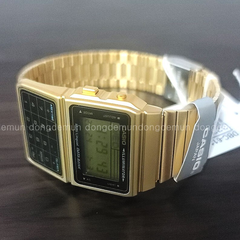 DBC-611G-1DF Unisex Gold Databank Watch Stainless Steel Calculator CASIO