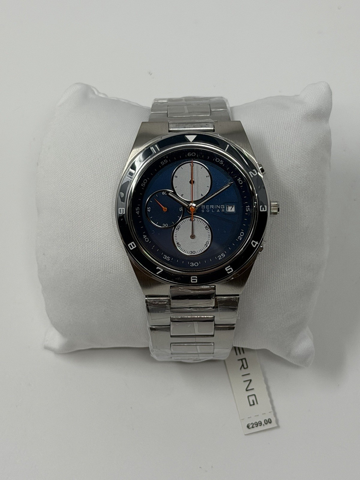 Men’s Bering Solar Chronograph Watch 34440-708 Denmark Sapphire Crystal