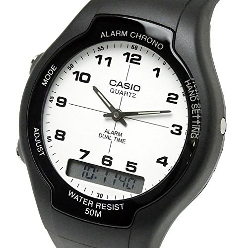 Casio AW-90H-7B Men’s Digital Analog Watch Black & White Japan Import