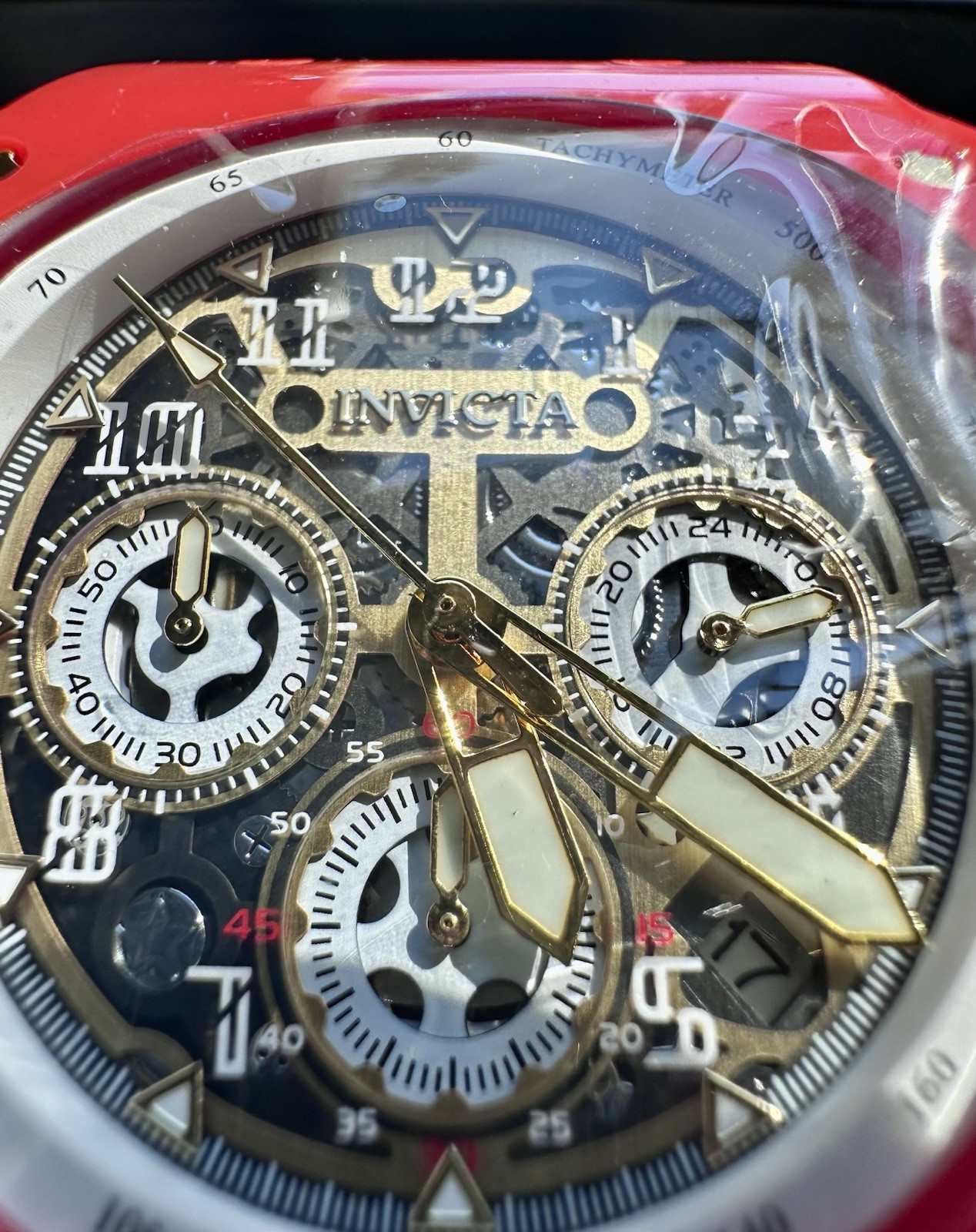 Invicta Racing Vaulthan Men’s Watch-44mm Red- White Band 🔥