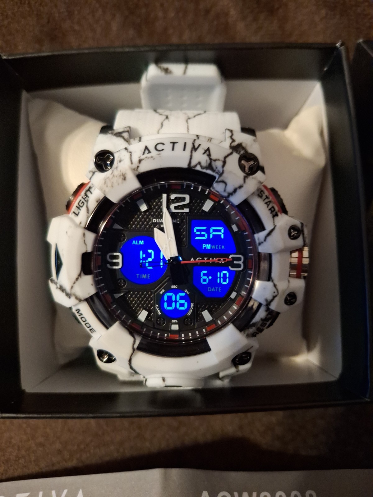 Activa X Invicta Digital Men’s Watch – 49mm. Camouflage. White (ACW8008-003)