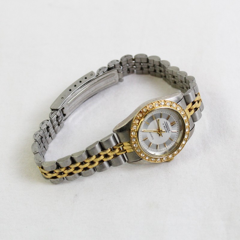 VTG Prestige by Waltham Dual-Tone Quartz Women’s Wristwatch 10mm Band