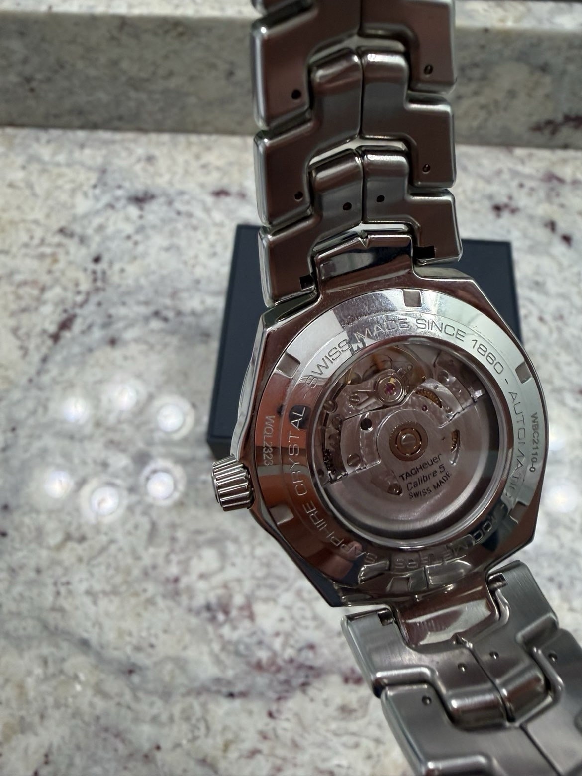 TAG Heuer Link Calibre 5 Automatic Black Dial Date SS Bracelet w/ Box