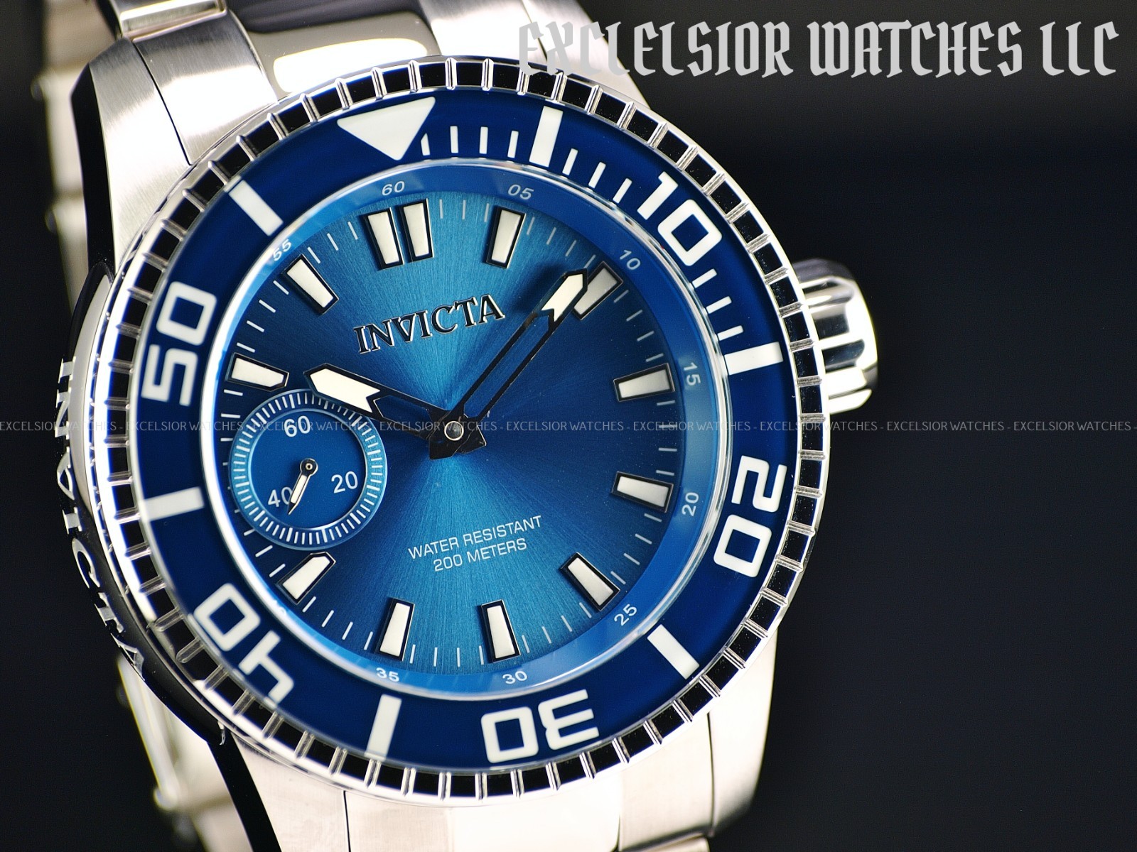Invicta 52mm Men Mako Pro Diver Swiss Unitas 6497 Spinel Gemstone Sapphire Watch