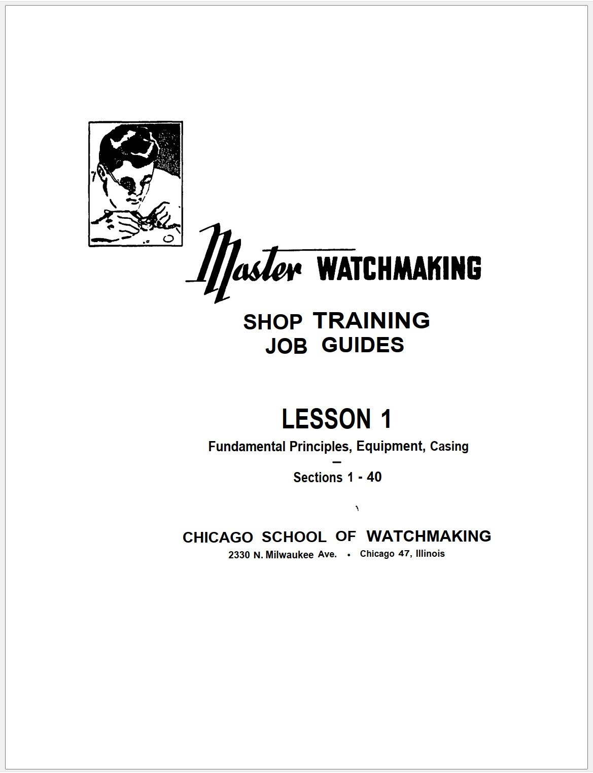 Master Watchmaking – complete watch repair course, fully Illustrated, 36 volumes