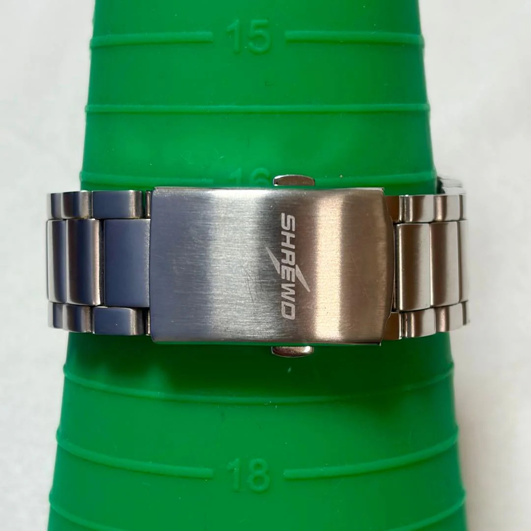 RICOH ELEMEX 759002 Quartz Solar Stainless Silver Blue Mens Watch