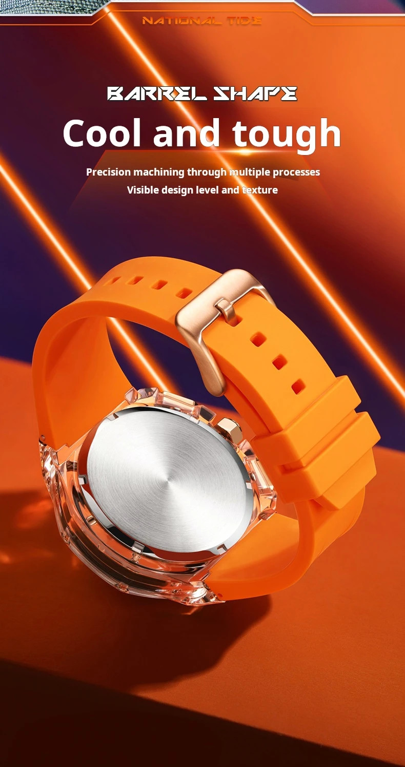 Men’s Quartz Watch Rubber Strap Waterproof Luminous Date Sport Male Wristwatch