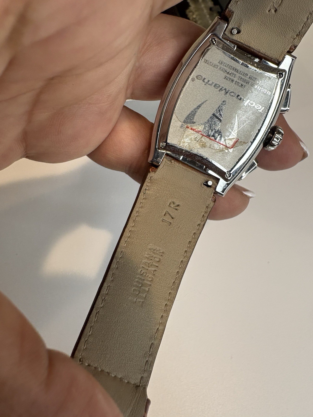 TECHNOMARINE watch SWISS TechnoSquare TSC99-1025P Chrono Alligator band Unisex