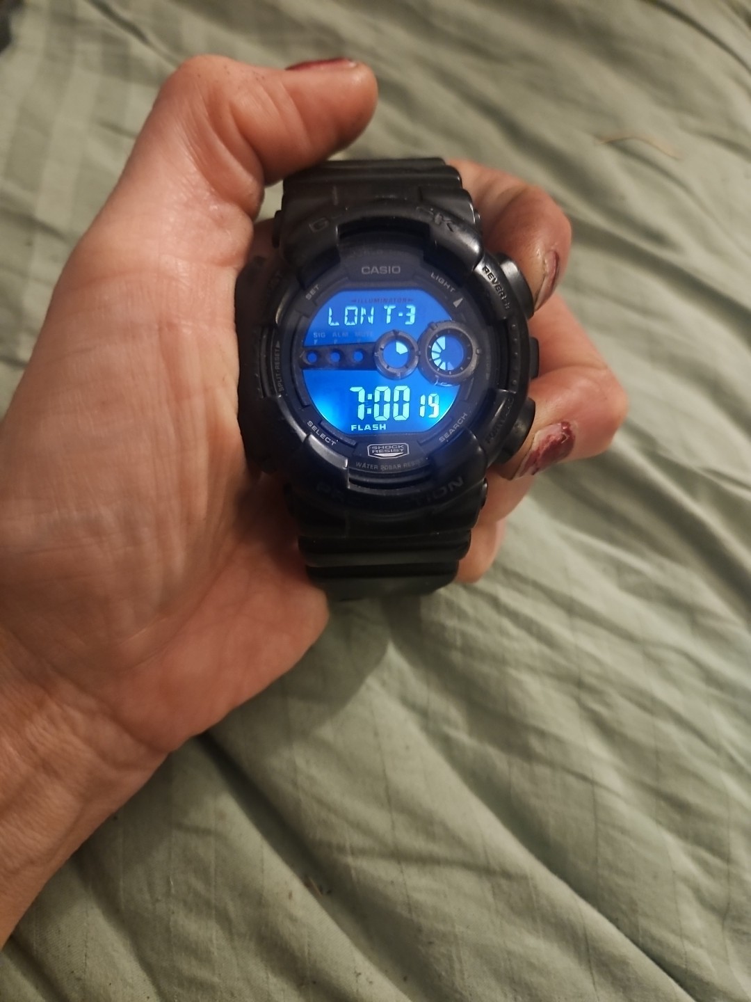 Casio G-Shock GD-100-1 Shock & Water Resistant Digital Military Men’s Works