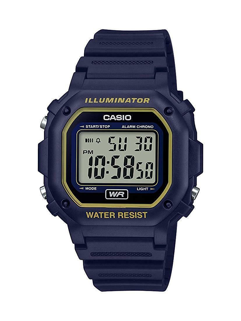 Casio F108WH-2A2, Illuminator,Chronograph Watch,Blue Resin, Alarm,7 Year Battery