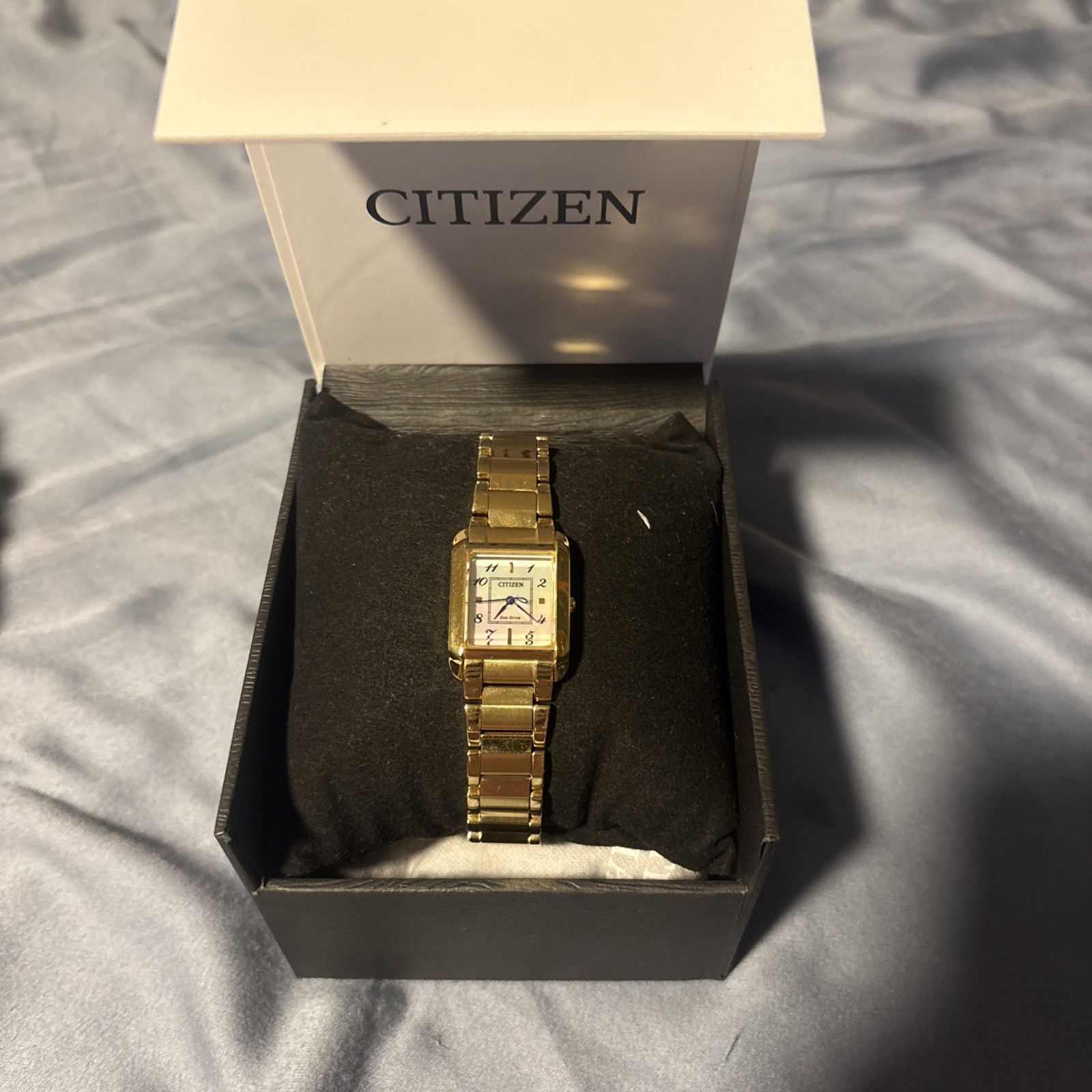 Citizen Eco-Drive Gold Stainless Steel Women’s Watch Saphire Crystal