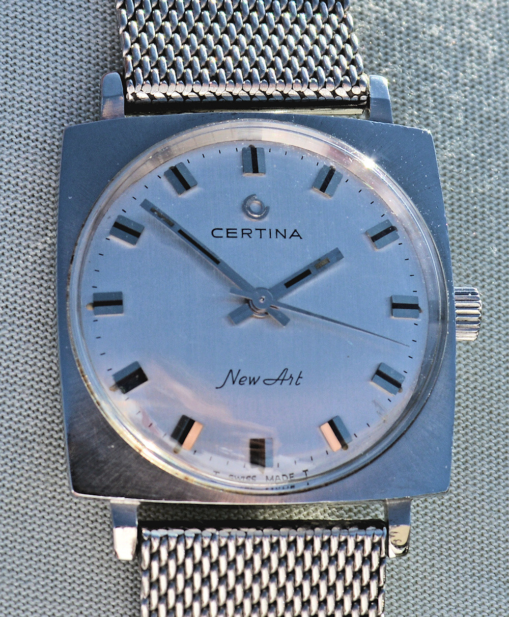 Certina New Art Extra Flat Steel Rare Monobloc Case Excellent Condition