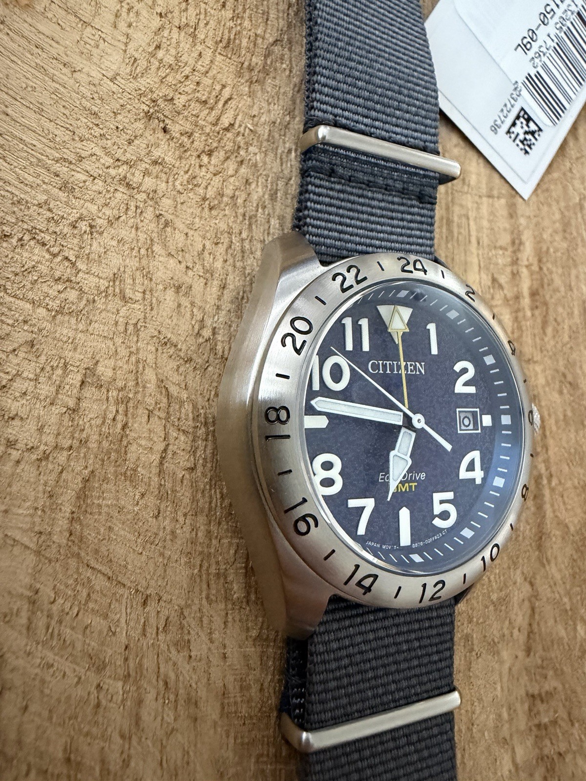 Citizen Promaster Land GMT Sapphire Glass Blue Dial Grey Strap– BJ7150-09L