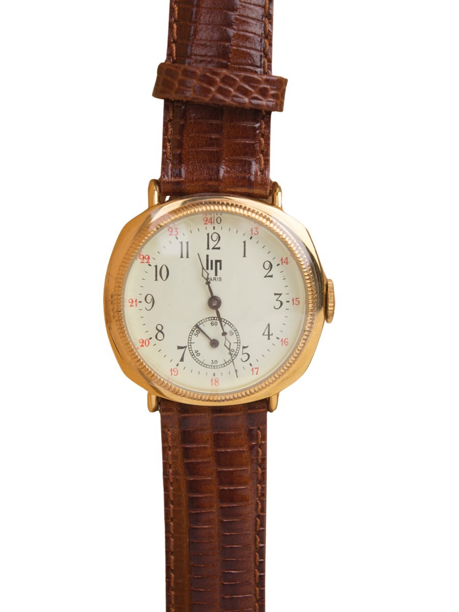 LIP Napoleon Gold Plated Men’s Analog Wristwatch 1880902 NOS + Fresh Battery