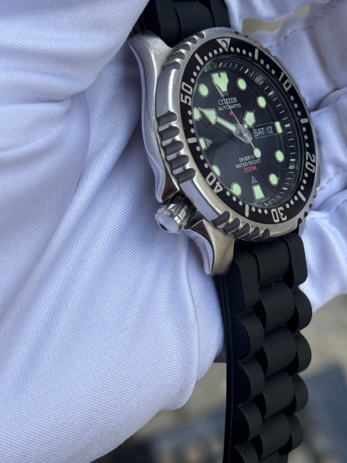 Citizen Promaster Watch Diver Automatic Day Date Mens 41.5mm 8203-815863 KA